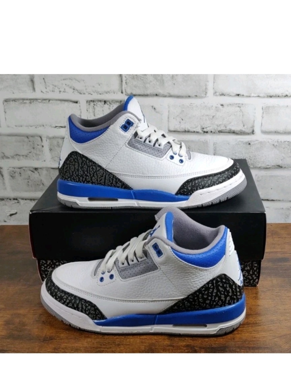 Nike Air Jordan 3 Retro Racer Blue (GS) Basketball Sneakers 398614-145 Size 6y